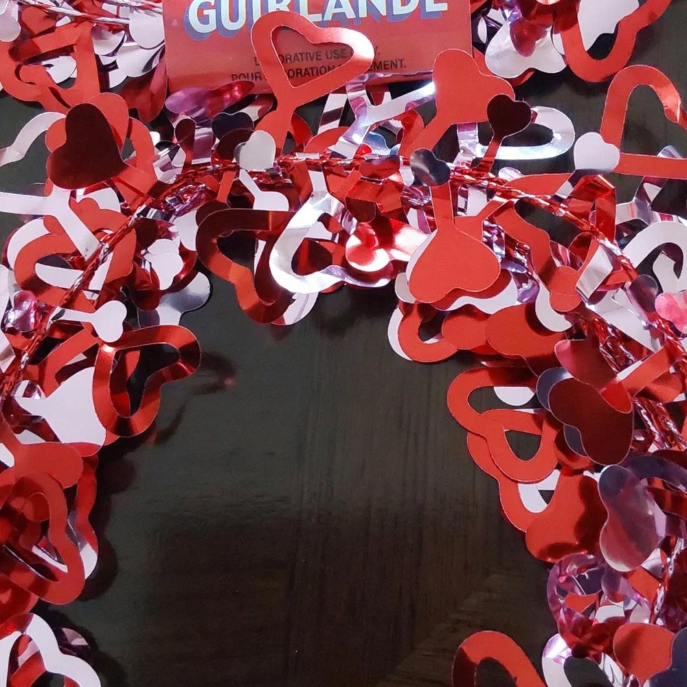 Festive Red and Pink Heart Garland**Was $27**